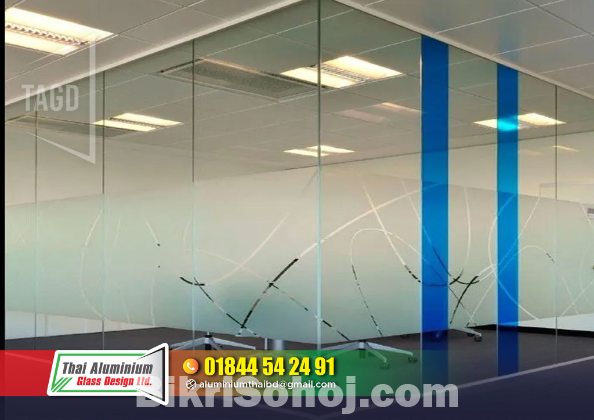 Office Thai Glass Patition Cutting Wall Glass Spider